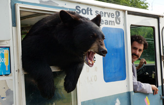 Sacha Baron Cohen hired a bear when threats of lawsuits became apparent.