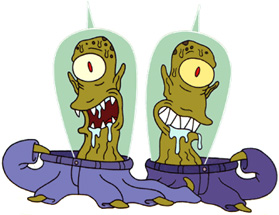 Kang and Kodos are always so trendy.