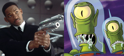 Kang and Kodos have many enemies this month.