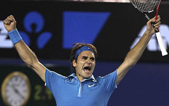 He loses less often than 1980s Hulk Hogan...and Federer's sport isn't fake.