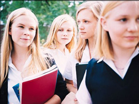 That's a lot of blonde and unhappy girls.