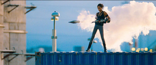 With all her Avatar money, Ms. Saldana takes it one step beyond fireworks.